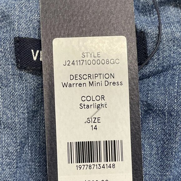 Veronica Beard Warren Denim Mini Dress • Size 14 • Blue - Picture 6 of 8